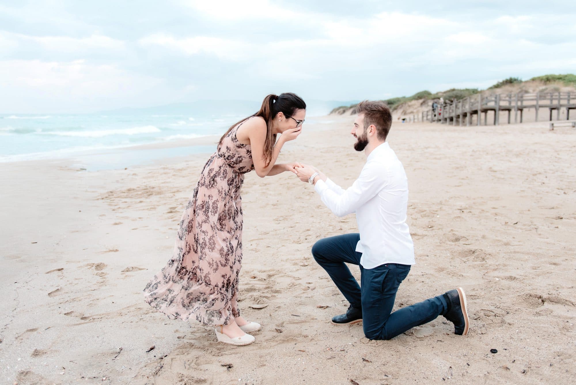 wedding proposal on the beach sardinia 