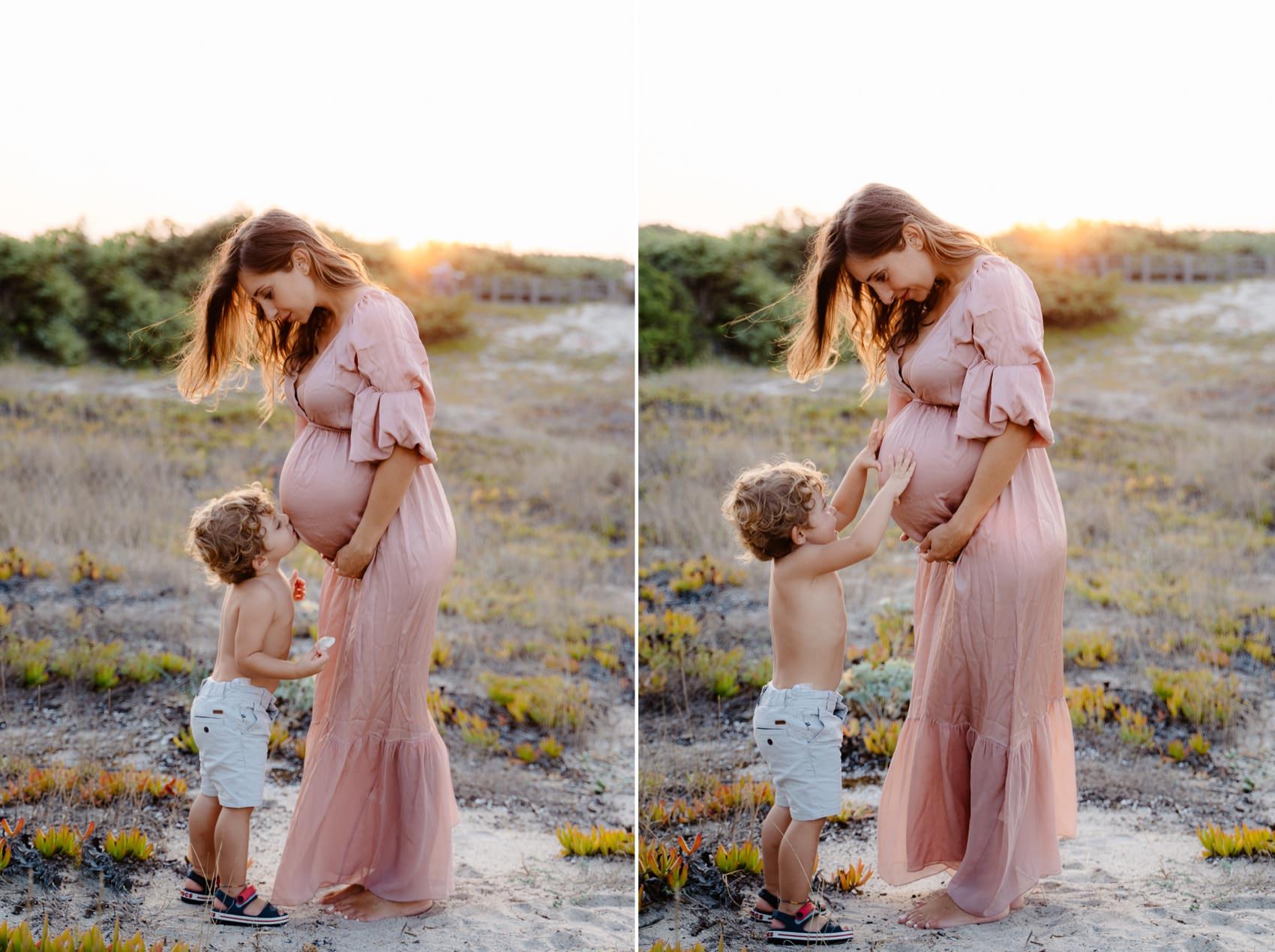 maternità foto con bambino 