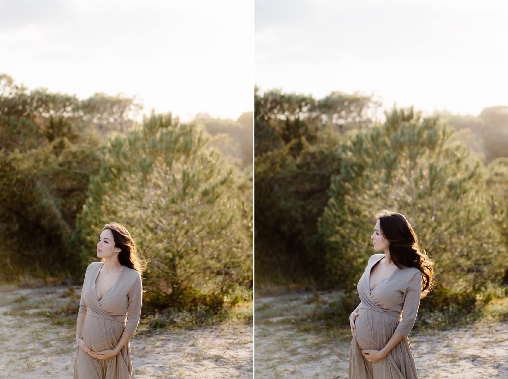 Fotografo di gravidanza a Sassari, al mare. 
