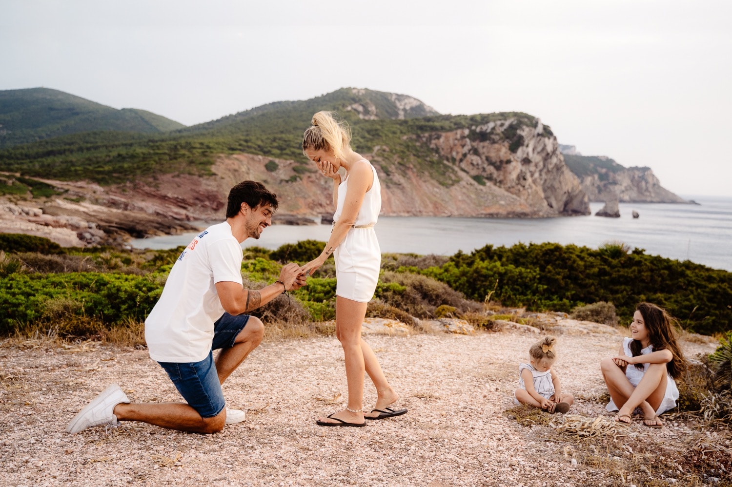  wedding proposal sardinia with child
